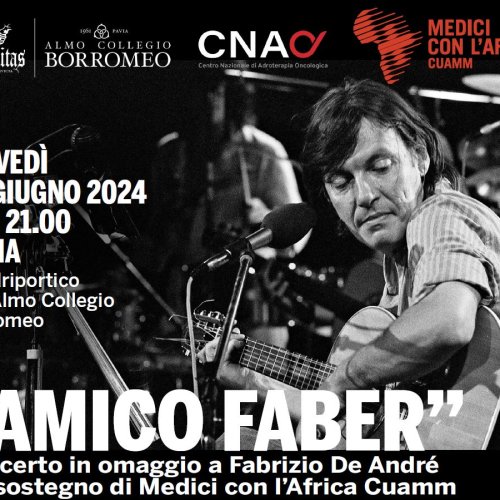 “AMICO FABER”: concerto omaggio a Fabrizio De André a sostegno di CUAMM Medici con l'Africa.