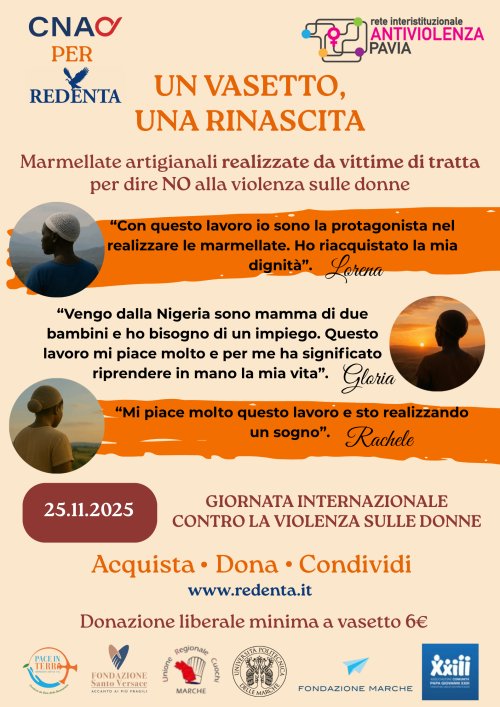 CNAO PROMUOVE L’INIZIATIVA A SOSTEGNO DI REDENTA NELLA GIORNATA CONTRO LA VIOLENZA SULLE DONNE
