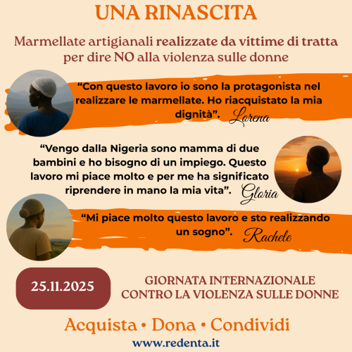 CNAO PROMUOVE L’INIZIATIVA A SOSTEGNO DI REDENTA NELLA GIORNATA CONTRO LA VIOLENZA SULLE DONNE