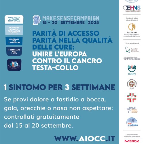 15-20 settembre 2025: CNAO A FIANCO DI AIOCC NELLA  MAKE SENSE CAMPAIGN